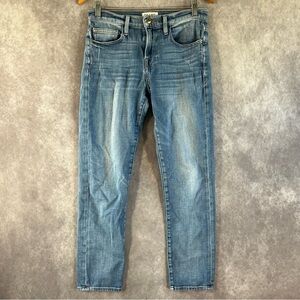 Frame Denim Le Boy Jeans Women 28 Blue Slim Straight Medium Wash Mid Rise Preppy